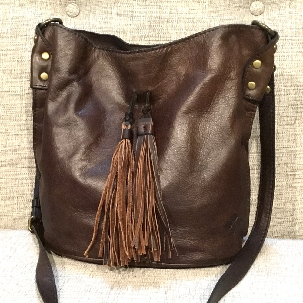 Patricia Nash Otavia Bucket Italian Leather Shoulder/Crossbody Multi Pocket Bag